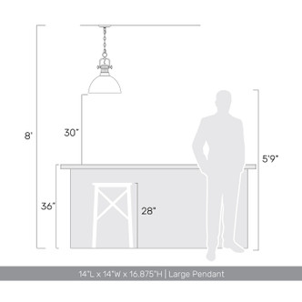 Duncan One Light Pendant (3602-L CH-NVY)