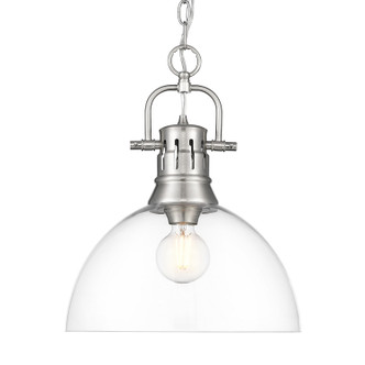 Golden - 3602-L PW-CLR - One Light Pendant - Duncan - Pewter
