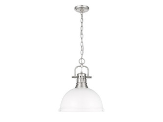 Golden - 3602-L PW-WHT - One Light Pendant - Duncan - Pewter
