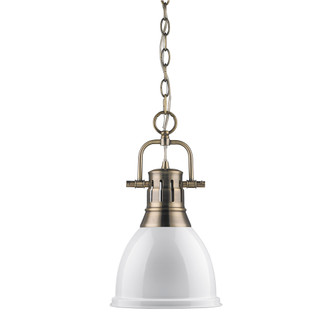 Duncan One Light Pendant (3602-S AB-WH)