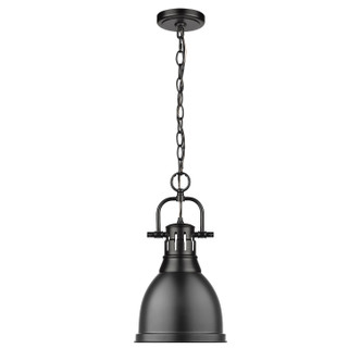 Duncan One Light Pendant (3602-S BLK-BLK)