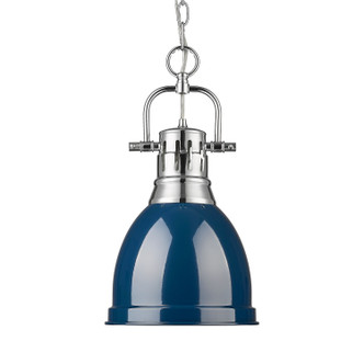 Golden - 3602-S CH-NVY - One Light Pendant - Duncan - Chrome