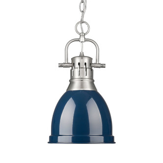 Golden - 3602-S PW-NVY - One Light Pendant - Duncan - Pewter
