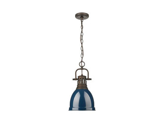 Golden - 3602-S RBZ-NVY - One Light Pendant - Duncan - Rubbed Bronze