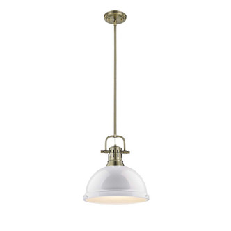 Duncan One Light Pendant (3604-L AB-WH)