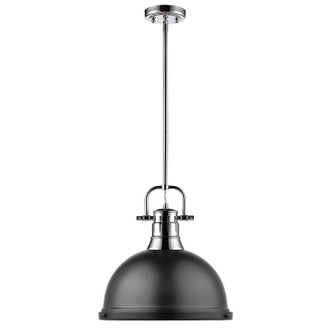 Duncan One Light Pendant (3604-L CH-BLK)