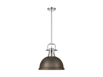 Golden - 3604-L CH-RBZ - One Light Pendant - Duncan - Chrome