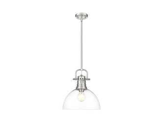 Golden - 3604-L PW-CLR - One Light Pendant - Duncan - Pewter