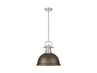 Golden - 3604-L PW-RBZ - One Light Pendant - Duncan - Pewter