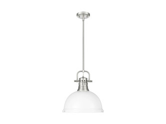 Golden - 3604-L PW-WHT - One Light Pendant - Duncan - Pewter