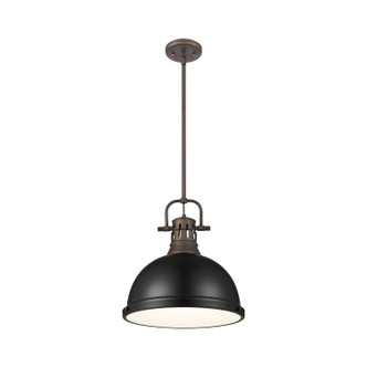 Duncan One Light Pendant (3604-L RBZ-BLK)