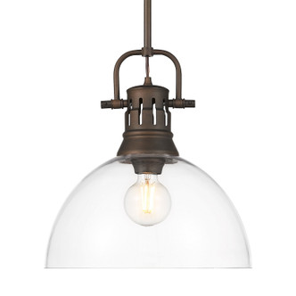 Golden - 3604-L RBZ-CLR - One Light Pendant - Duncan - Rubbed Bronze