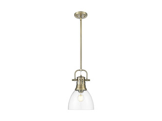 Golden - 3604-S AB-CLR - One Light Pendant - Duncan - Aged Brass