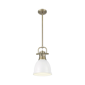 Duncan One Light Pendant (3604-S AB-WHT)