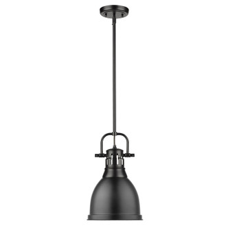 Duncan One Light Pendant (3604-S BLK-BLK)