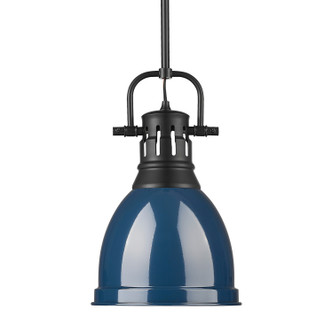 Golden - 3604-S BLK-NVY - One Light Pendant - Duncan - Matte Black