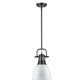 Duncan One Light Pendant (3604-S BLK-WH)
