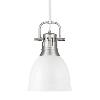 Golden - 3604-S PW-WHT - One Light Pendant - Duncan - Pewter