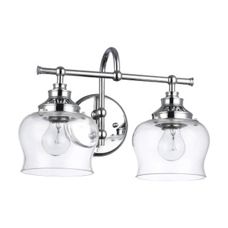 Golden - 3610-BA2 CH-CLR - Two Light Vanity - Daphne - Chrome