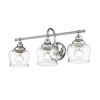 Golden - 3610-BA3 CH-CLR - Three Light Vanity Light - Daphne - Chrome