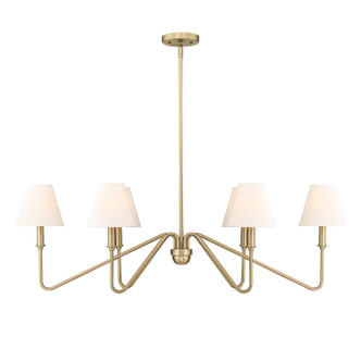 Golden - 3690-LP BCB-IL - Six Light Linear Pendant - Kennedy - Brushed Champagne Brass
