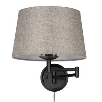 Golden - 3692-A1W BLK-NS - One Light Swing Arm - Eleanor - Matte Black