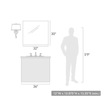 Eleanor One Light Swing Arm (3692-A1W BLK-WSG)