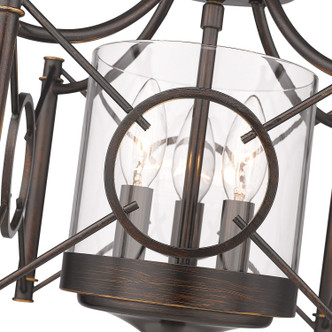 Quincy Three Light Semi-Flush Mount (3718-SF CDB-CLR)