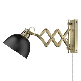 Hawthorn One Light Swing Arm (3824-A1W AB-BLK)