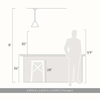 Conique One Light Mini Pendant (3988-10 DWA)