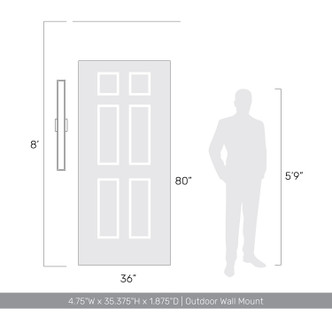 Obsidian LED Outdoor Wall Sconce (4072-OWL36 SNB)