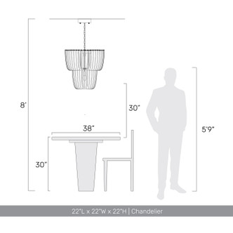 Shahi Nine Light Chandelier (4285-9 TG)