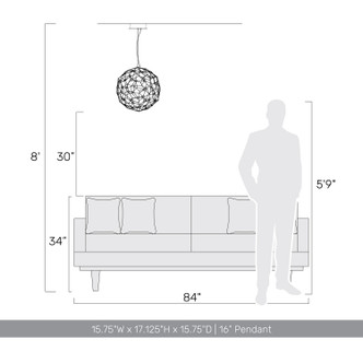 Spheris LED Pendant (5462-16 NBS)