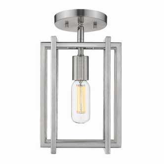 Golden - 6070-1SF PW-PW - One Light Semi-Flush Mount - Tribeca - Pewter