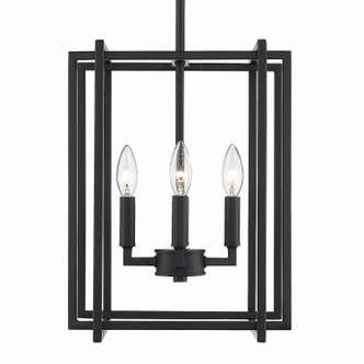 Golden - 6070-4 BLK-BLK - Four Light Chandelier - Tribeca - Matte Black