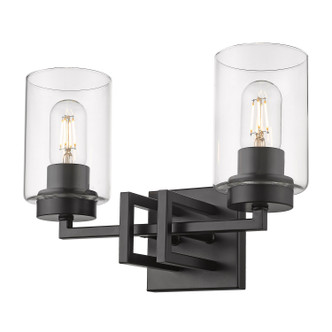 Golden - 6070-BA2 BLK-BLK - Two Light Bath Vanity - Tribeca - Matte Black