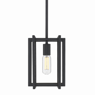 Golden - 6070-M1L BLK-BLK - One Light Mini Pendant - Tribeca - Matte Black