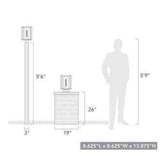Tribeca One Light Outdoor Pier Mount (6071-OPR NB-CLR)