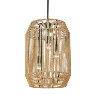 Marlee Three Light Pendant (6076-3P BLK-NR)
