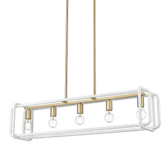 Golden - 6085-LP BCB-WR - Five Light Linear Pendant - Camden - Brushed Champagne Brass