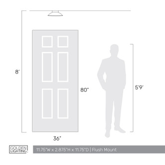 Luma LED Flush Mount (6400-FM12 GRA-SAN)