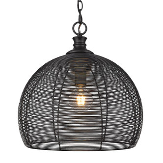 Golden - 6802-M BLK - One Light Pendant - Calypso - Matte Black