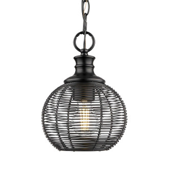 Golden - 6802-M1L BLK - One Light Mini Pendant - Calypso - Matte Black