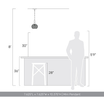 Calypso One Light Mini Pendant (6802-M1L BLK)