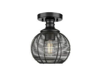 Golden - 6802-SF BLK - One Light Semi-Flush Mount - Calypso - Matte Black
