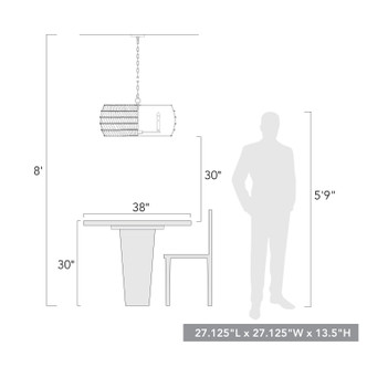 Ellie Six Light Chandelier (6808-6 MBG-WR)