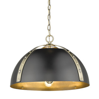 Golden - 6928-3P AB-BLK - Three Light Pendant - Aldrich - Aged Brass