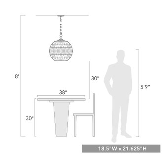 Florence Three Light Pendant (6933-3P BCB-WR)