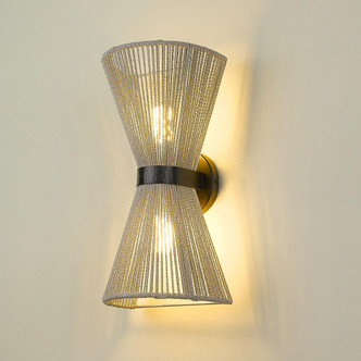 Avon Two Light Wall Sconce (6938-2W BLK-BR)