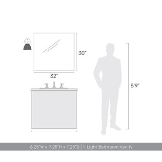 Shepard One Light Wall Sconce (6950-1W MBS-WHT)